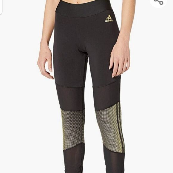 Adidas Women's Glam Colorblock Leggings - Picture 1 of 5